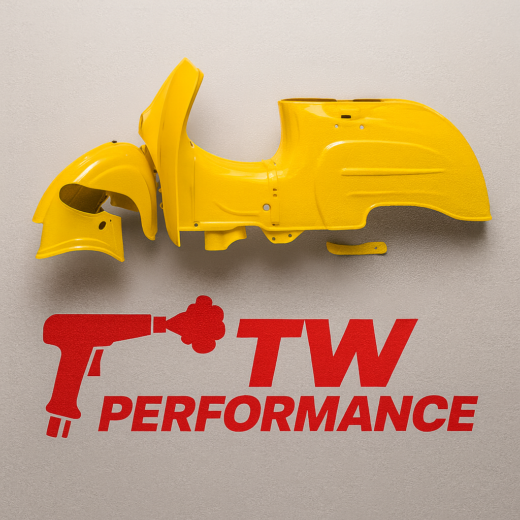 Schwalbe Panzer / Blechkleid – Pulverbeschichtung