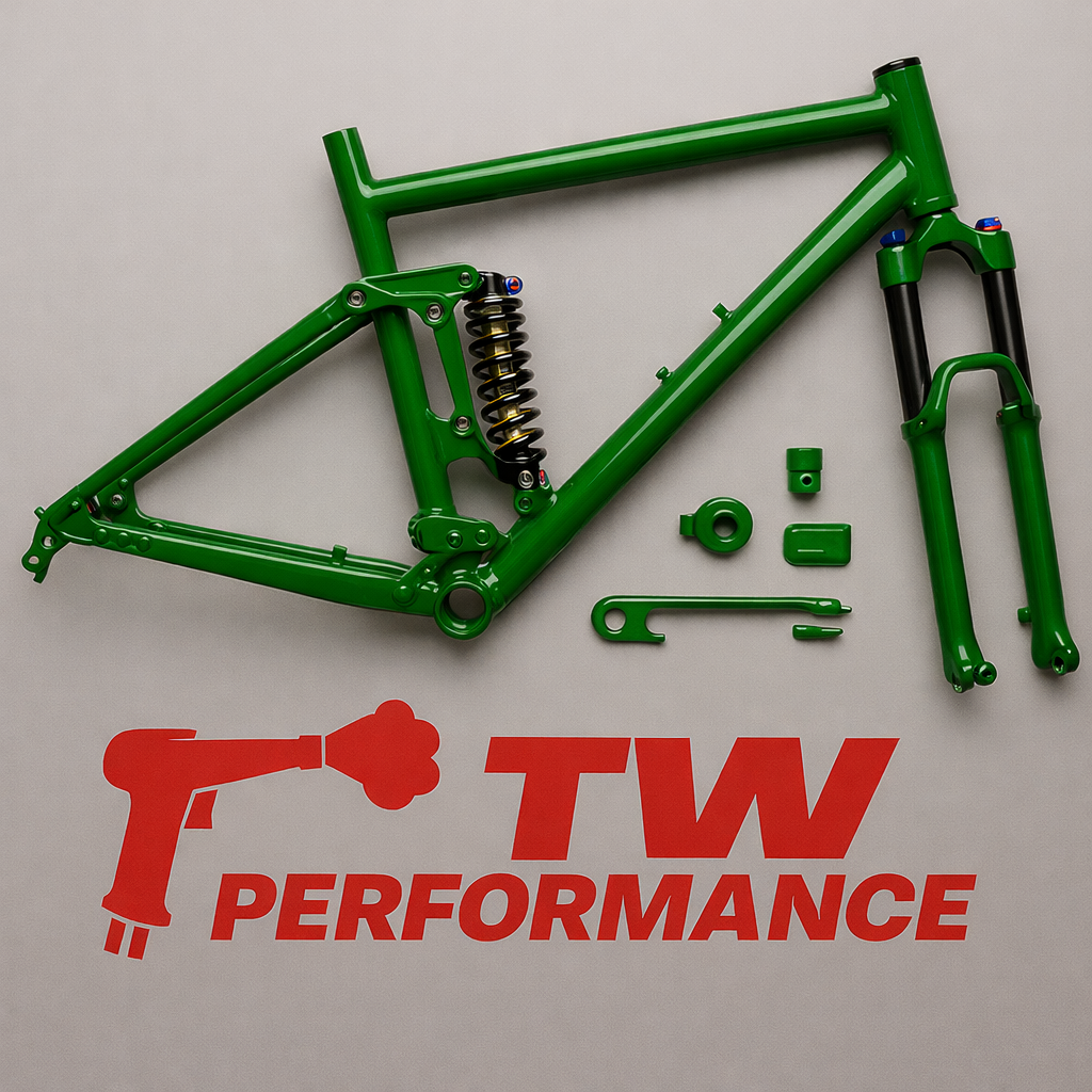 Vollgefederter Fahrradrahmen (ohne Gabel) – Pulverbeschichtung