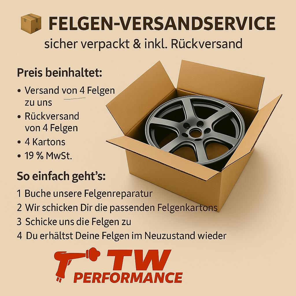 📦Felgen-Versandservice – Wir machen das für Sie!!!Abholung inkl. Rückversand